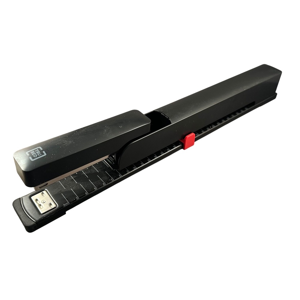 TRU RED Long Reach Stapler Black‎ 12 Inch Throat 20 Sheet Capacity TR58488